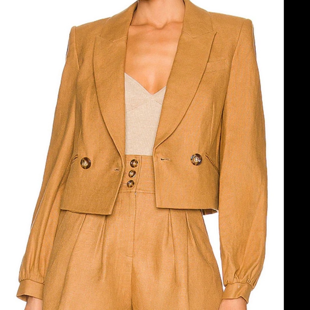 NWT Veronica Beard Milani Linen Cropped Jacket - Picture 12 of 13